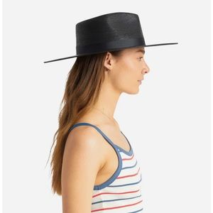 Brixton Jo Straw Rancher Hat NWOT black size Large